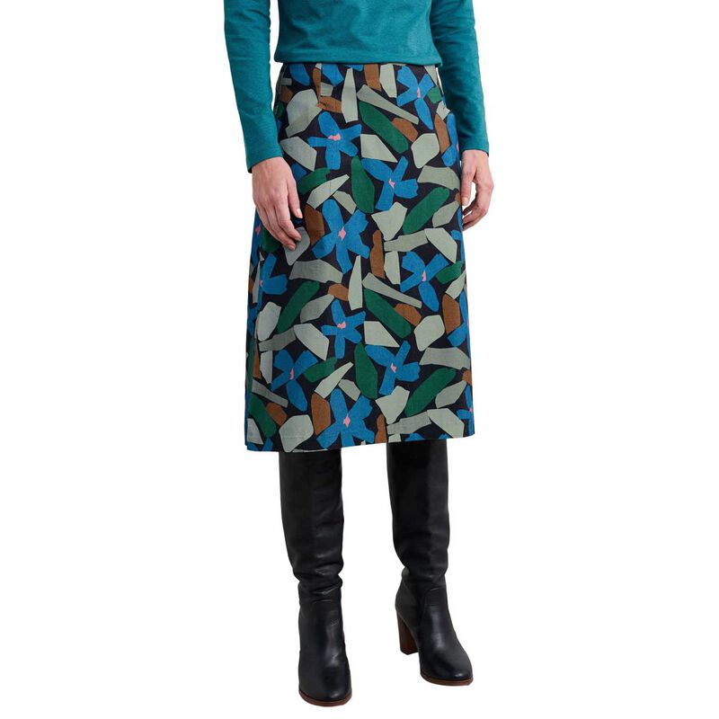 Seasalt Cornwall Forest View Skirt Zennor Flower Onyx image number 0